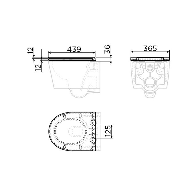 Clou InBe IB0406050 toiletzitting met deksel wit