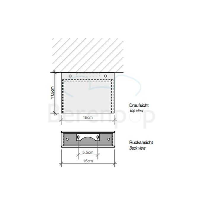 Decor Walther 0330034 BOOK 15 LED-Wandleuchte dimmbar 15x11,5cm Nickel gebürstet