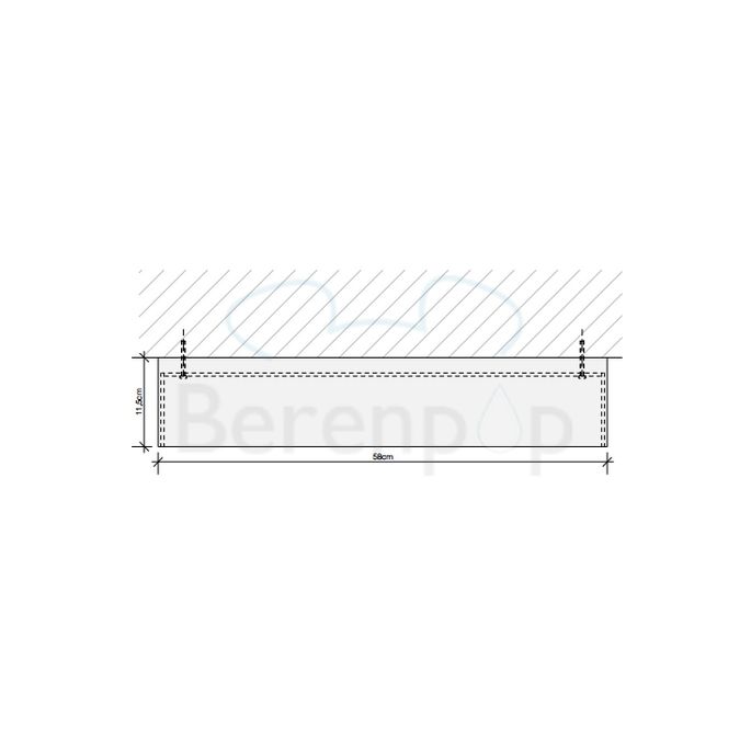 Decor Walther 0330200 BOOK 60 LED wandlamp dimbaar 57,5x11,5cm chroom