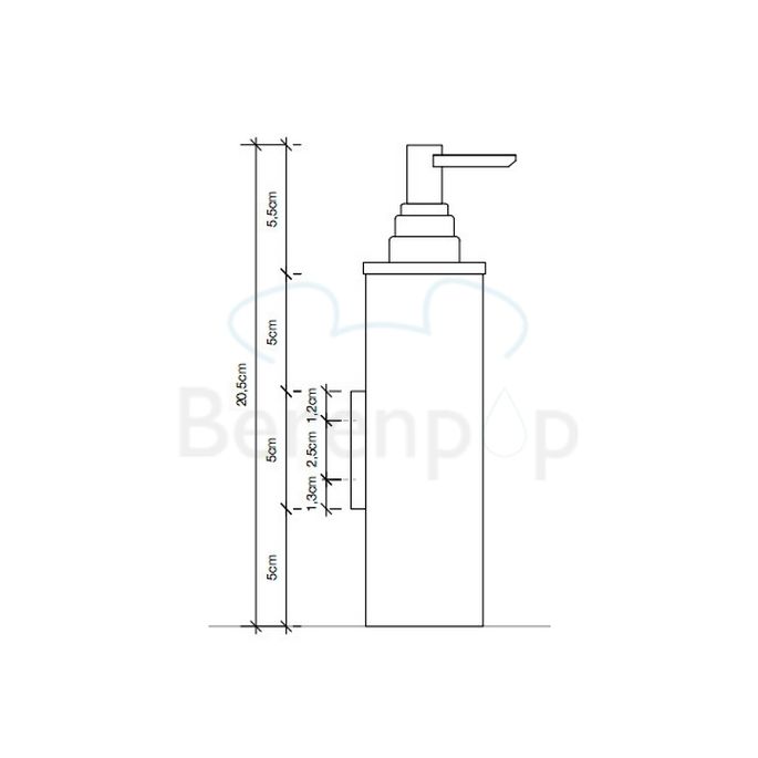 Decor Walther 0847617 DW 380 N zeepdispenser wand donker brons