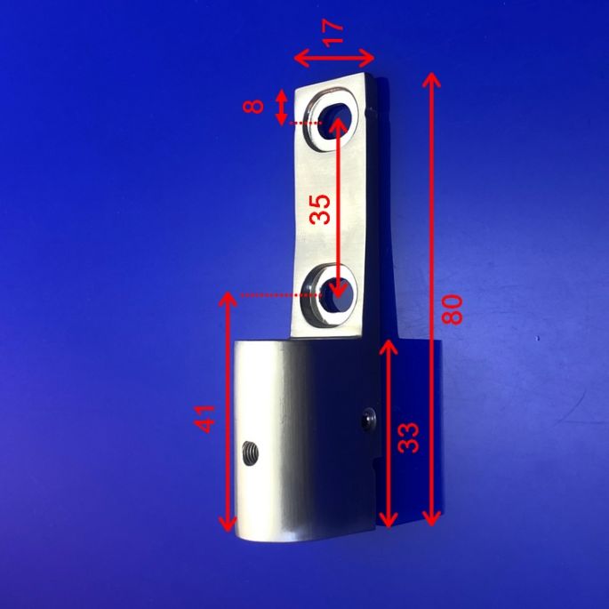 HSK Kienle E87310-2 hinge part wall holder below, stainless steel look *no longer available*