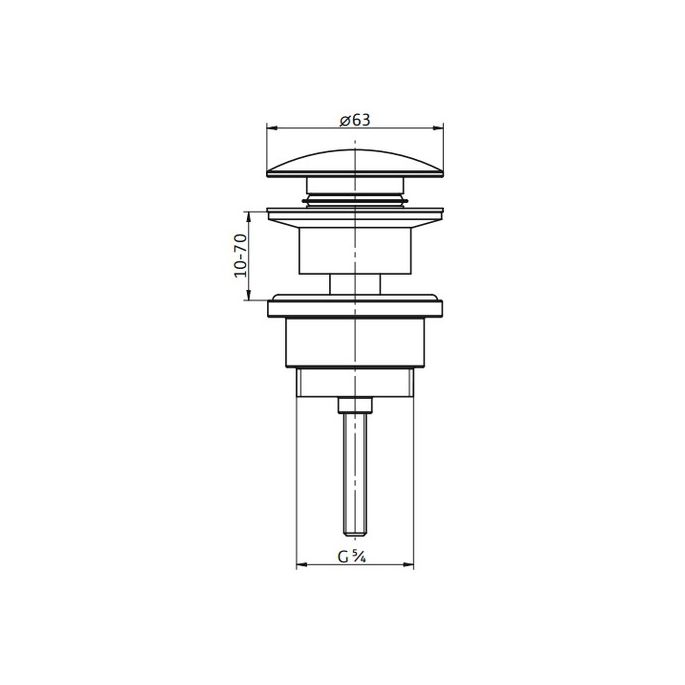 HSK Shower & Co! 1100058 pop-up plug chroom