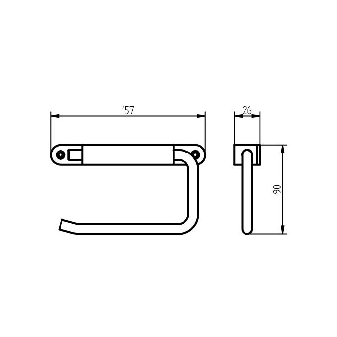 Haceka Ixi 1208510 closetrolhouder mat zwart