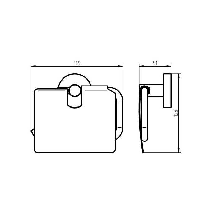 Haceka Kosmos 1208727 Toilettenpapierhalter mit Deckel Graphit