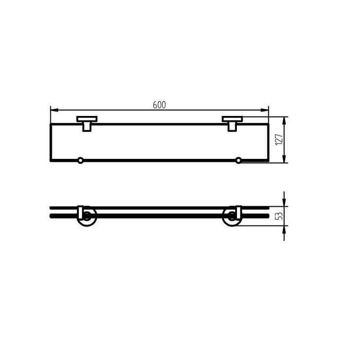 Haceka Kosmos 1208738 planchet 600mm gesatineerd glas/ grafiet