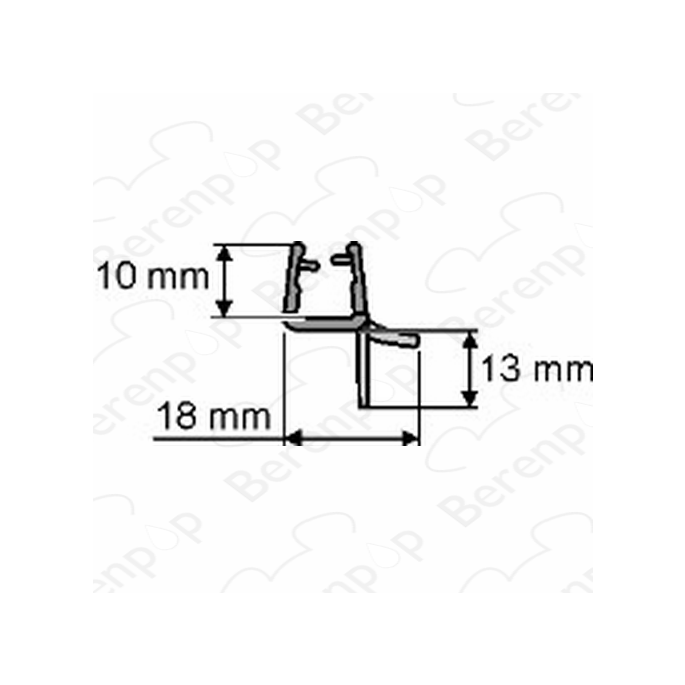 Huppe universeel 070044 afvoerprofiel gebogen 97,7cm / 8mm