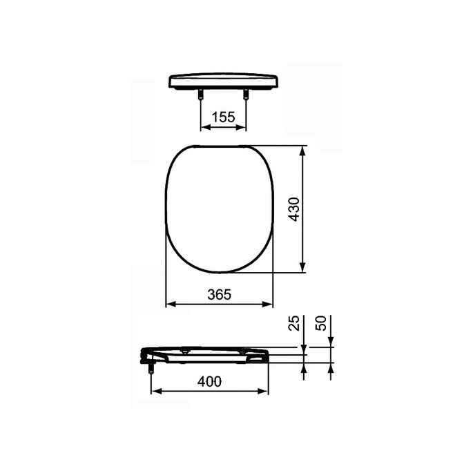 Ideal Standard Connect Freedom E822501 WC-Sitz mit Deckel weiß