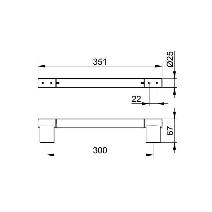 Keuco Collectie Plan 14907010000 handgreep 300mm verchroomd