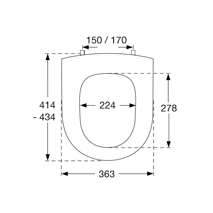 Pressalit Projecta D 172111-D28999 toiletzitting met deksel zwart polygiene