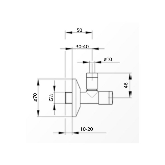 Pure PU5506-ZW angle valve matt black
