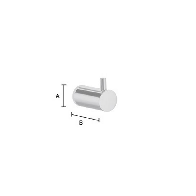 Smedbo Pole ZK3455 towel hook (2 pieces) chrome