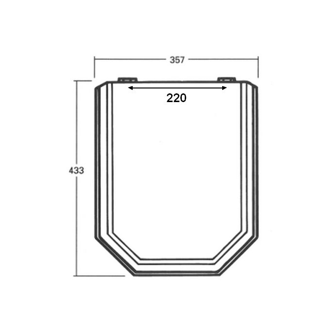 Sphinx Mycene S8H580R0000 OL-16 toiletzitting met deksel 220mm wit (OUTLET)