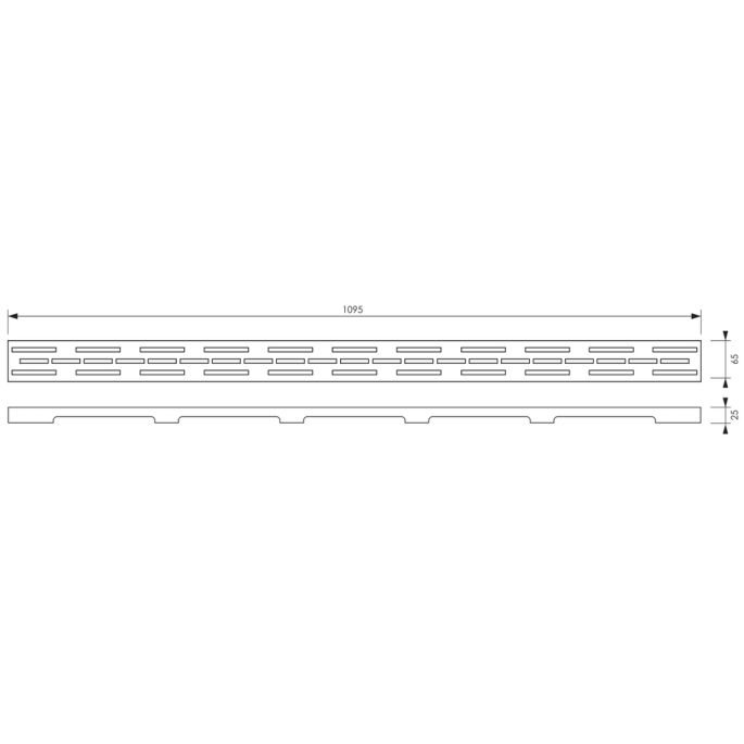 Brauer DR-LOSSR110NG los standaard rooster 7 x 110cm RVS geborsteld