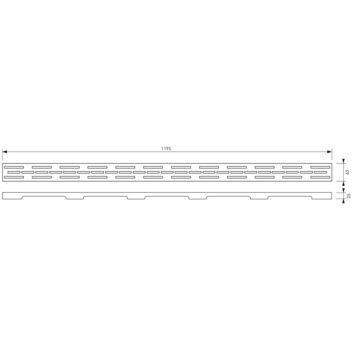 Brauer DR-LOSSR120NG los standaard rooster 7 x 120cm RVS geborsteld