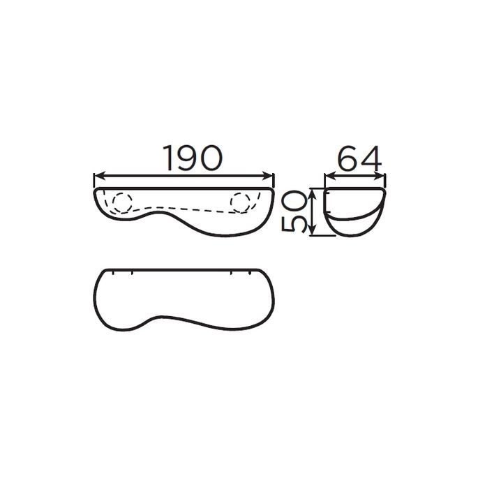 Clou Cliff CL0900001 planchet 190mm keramiek wit (OUTLET)