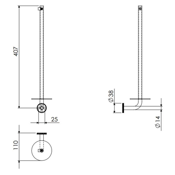 Clou Kaldur CL/09.05035.21 reserverolhouder mat zwart