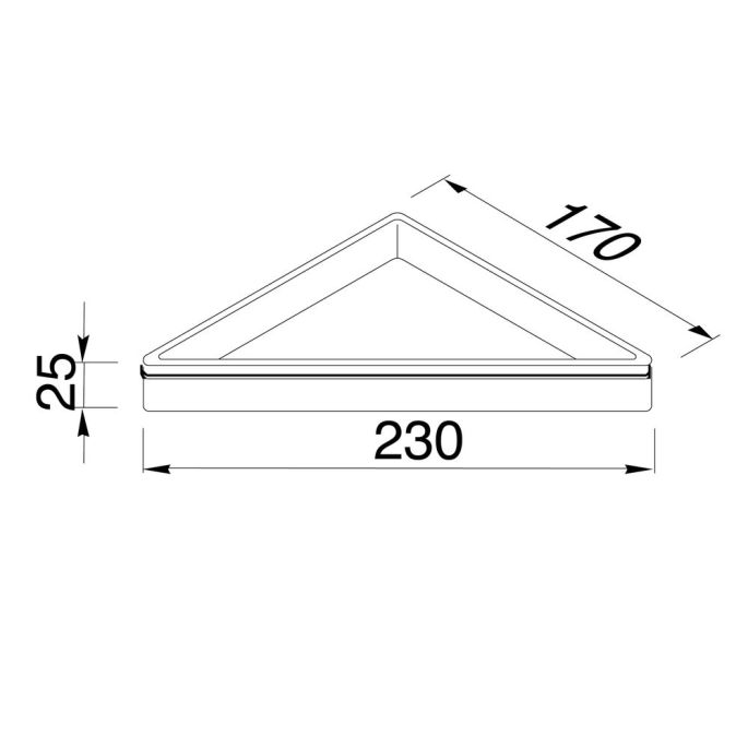Geesa Frame 918803-02 hoekplanchet chroom/ wit