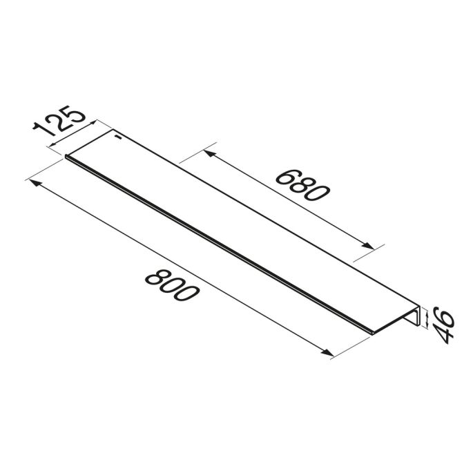 Geesa Leev 918201-06-800 planchet 80 cm zwart