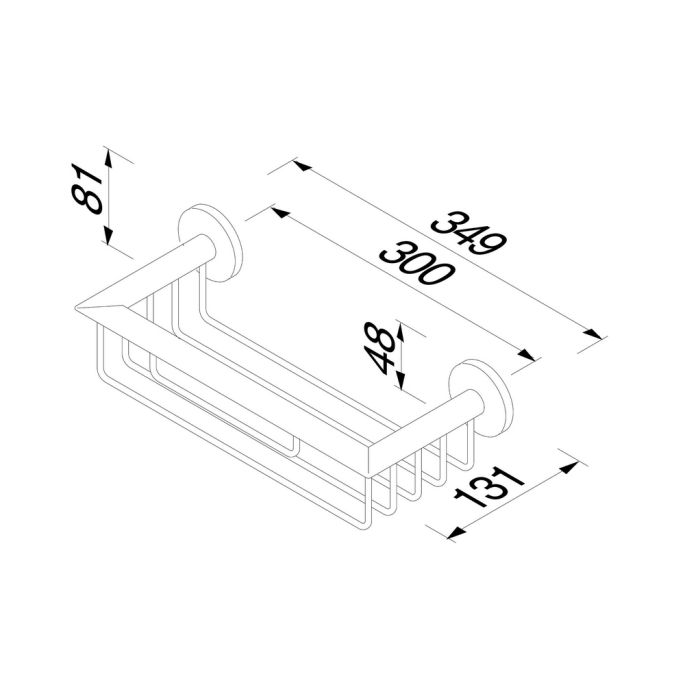 Geesa Nemox Black 916514-06-30 fles- en sponshouder 300mm mat zwart