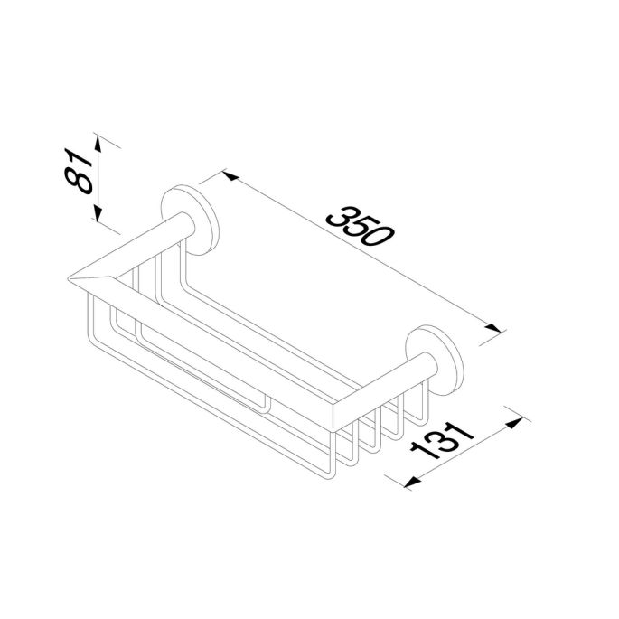 Geesa Nemox Brushed Metal Schwarz 916514-09-30 Flaschen- und Schwammhalter 300mm schwarzes Metall gebürstet