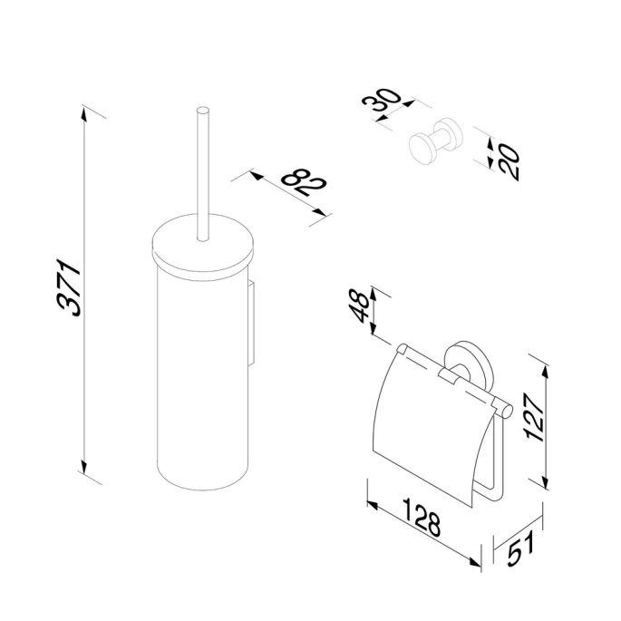 Geesa Nemox Stainless Steel 916500-05-115 toiletaccessoireset RVS geborsteld