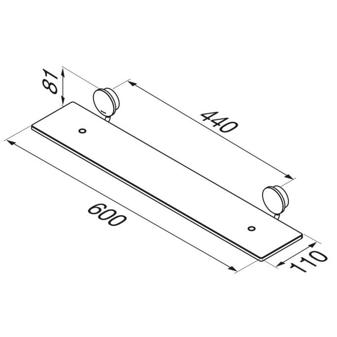 Geesa Opal Brushed Stainless Steel 917201-05-60 planchet 60 cm RVS geborsteld