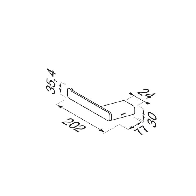 Geesa Shift Brushed Stainless Steel 919909-05-L toiletrolhouder zonder klep (links) RVS geborsteld