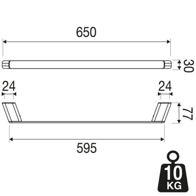 Geesa Shift Black 919907-06-60 handdoekrek mat zwart