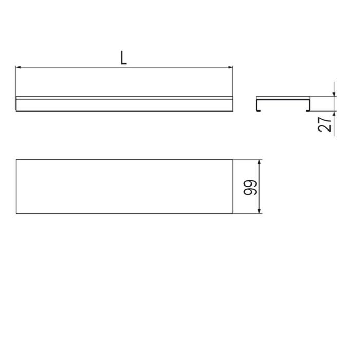 Inda Indissima A8809MNE plankmodule 200mm mat zwart