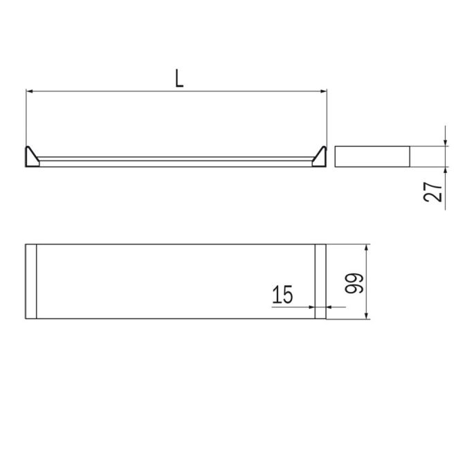 Inda Indissima A8809NNE lage plankmodule 200mm mat zwart