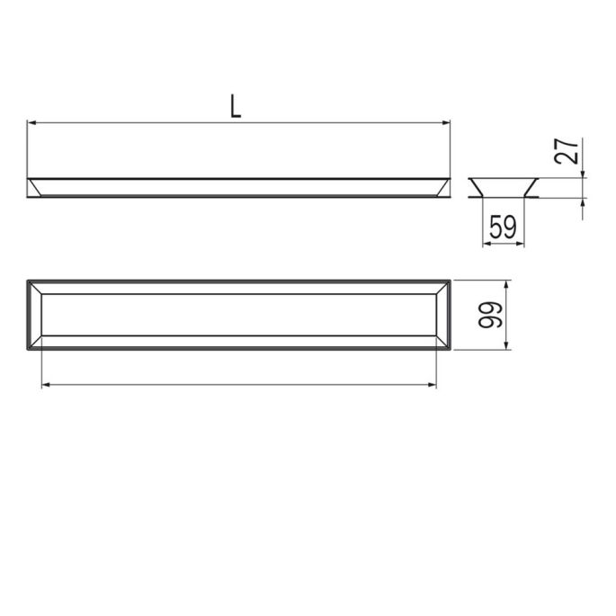 Inda Indissima A8818SNE handdoekhouder module 799mm mat zwart