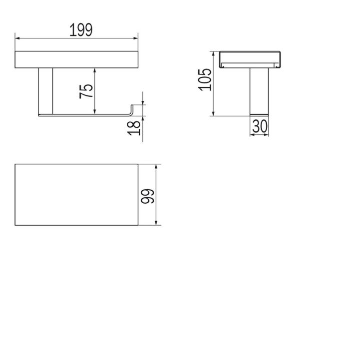 Inda Indissima A8826NNS Rollenmodul mit Abdeckung 200mm Edelstahl gebürstet