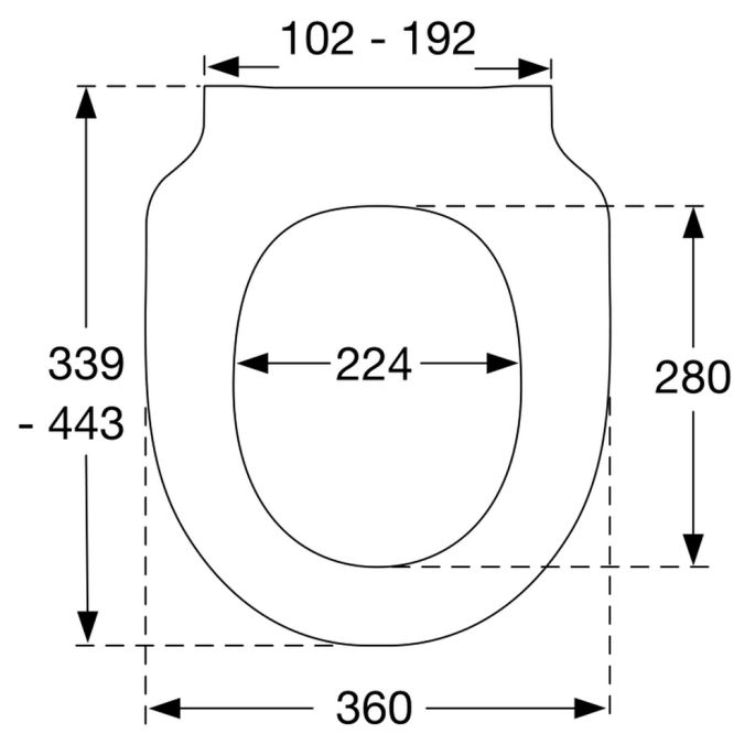Pressalit Basic Line - D300 1100000-D7499913 toiletzitting met deksel wit
