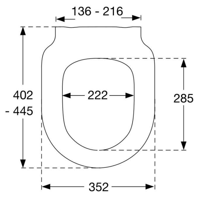 Pressalit Comfort D2 1084111-DK4999 toilet seat with cover black polygiene