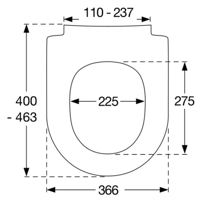 Pressalit Sway D2 994231-DF4999 toiletzitting met deksel mat zwart