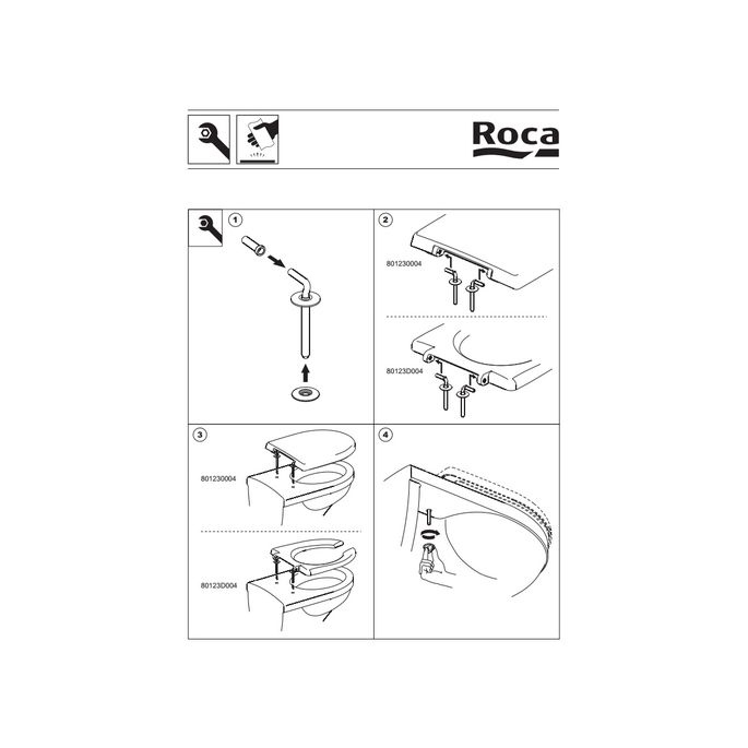 Roca Access A801230004 toilet seat with lid white