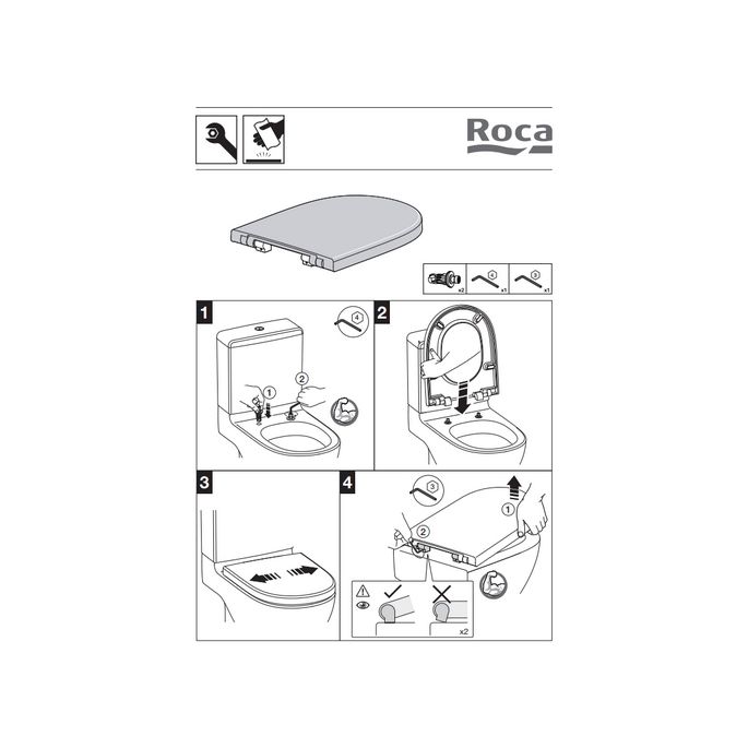 Roca Dama Compact A80178B004 toilet seat with lid white