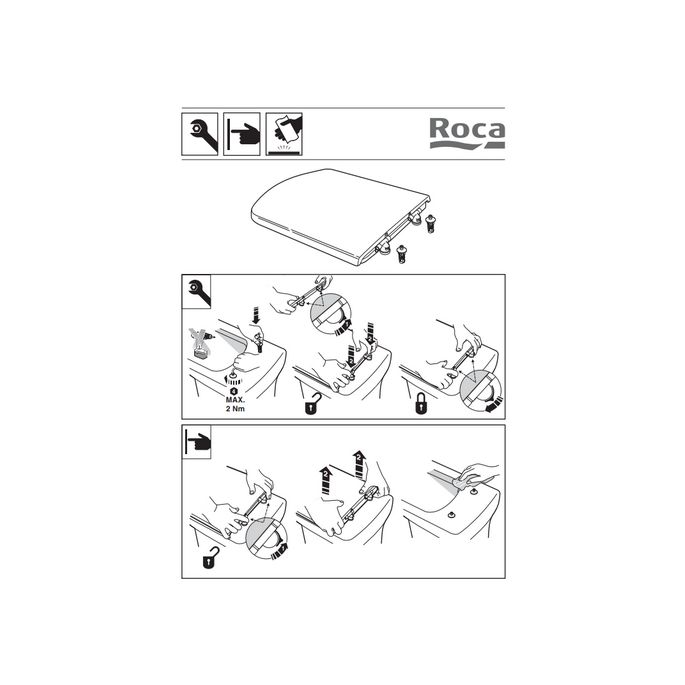 Roca Senso A801511004 WC-Sitz mit Deckel weiß