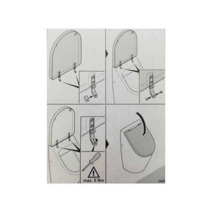 Villeroy en Boch Magnum Scharniere 99510161 set fixed chrome (für Urinaldeckel) *nicht mehr lieferbar*