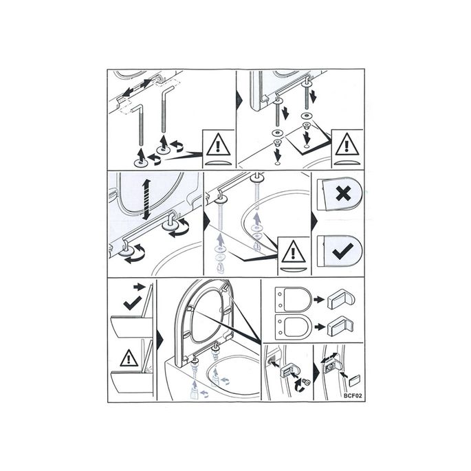 Villeroy en Boch O.Novo Vita 92212661 set fest Scharniere chrom