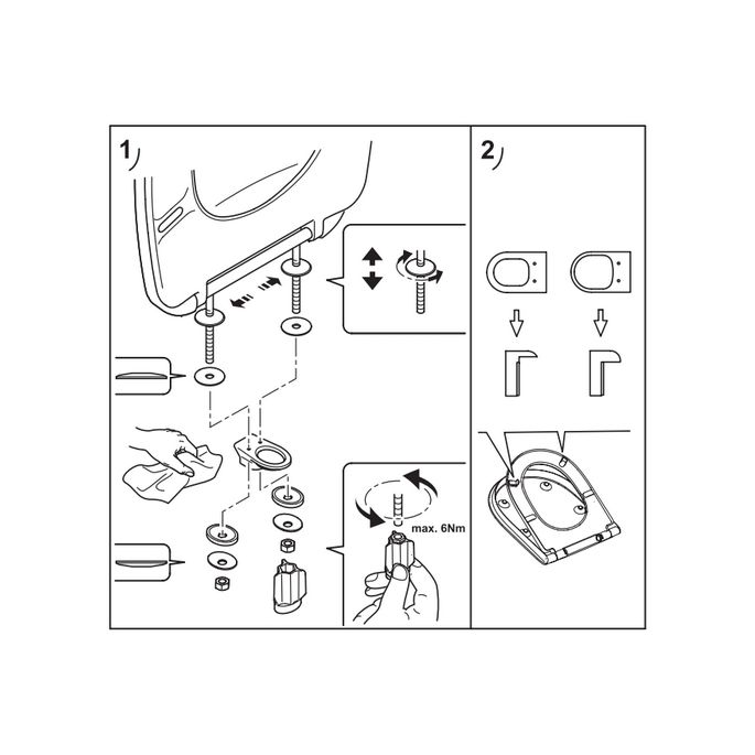 Villeroy en Boch O.Novo Vita 9M7261T1 toiletzitting met deksel wit (White Alpin AntiBac)