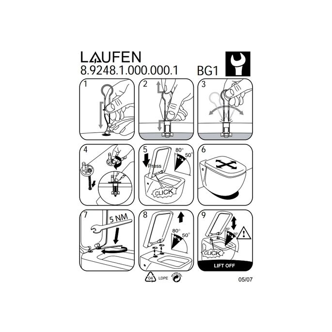 Laufen Lb3 8956803000001 toilet seat with lid white (OUTLET)