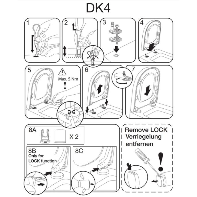 Pressalit Comfort D2 1084111-DK4999 toilet seat with cover black polygiene