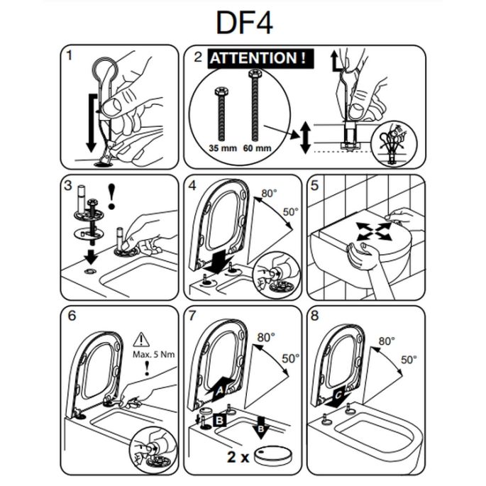 Pressalit Sway D2 994231-DF4999 toiletzitting met deksel mat zwart