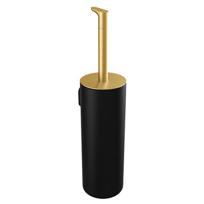 Pressalit Style PR70800 toiletborstelgarnituur geborsteld messing/ zwart