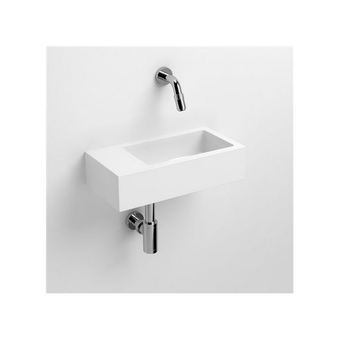 Clou Handwaschbecken Flush 3 CL0308032 Mineralmarmor 36cm weiß