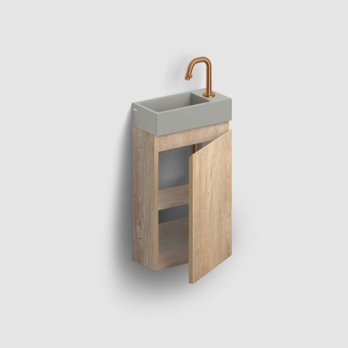 Clou InBe IB0716703663 Unterschrank für Flush 3 und InBe set 3 Handwaschbecken, Eiche griechisch