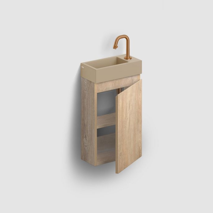 Clou InBe IB0716703663 Unterschrank für Flush 3 und InBe set 3 Handwaschbecken, Eiche griechisch