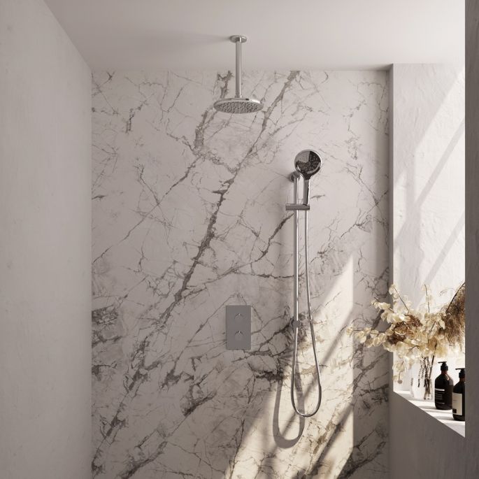 Brauer Edition 5-CE-072 thermostatic concealed rain shower 3-way diverter SET 47 chrome