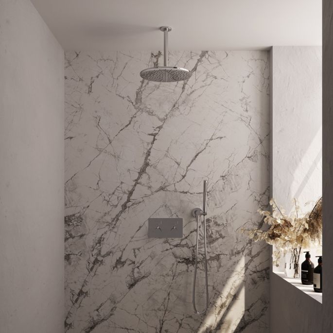 Brauer Edition 5-CE-165 thermostatic concealed rain shower with push buttons SET 54 chrome